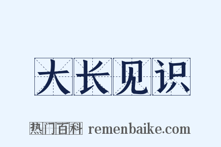 大长见识是什么意思的图片